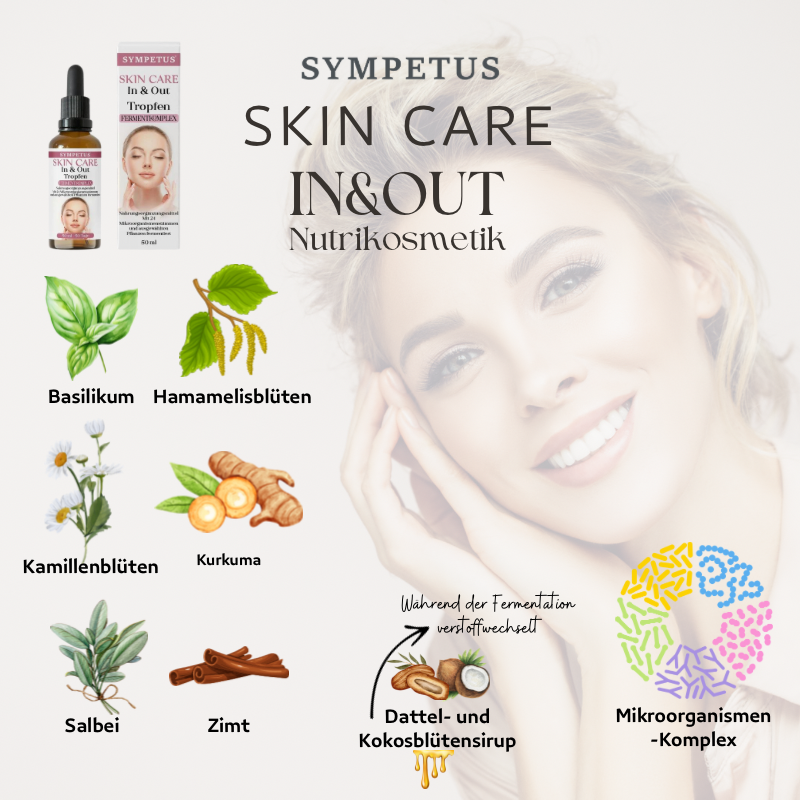SYMPETUS SKIN CARE IN&OUT gouttes COMPLEXE FERMENTAIRE BIO - Flacon verre 50 ml avec pipette