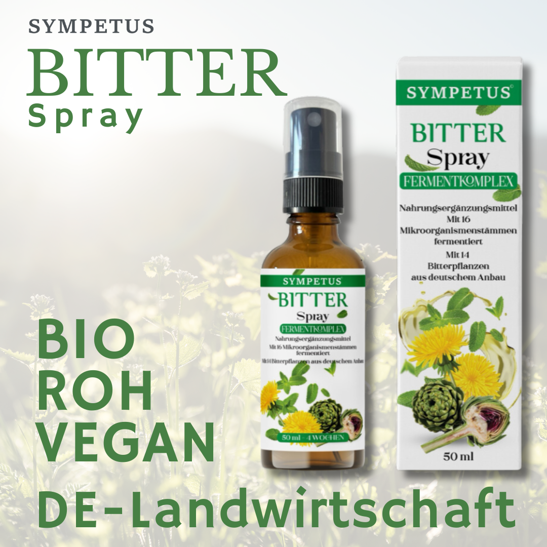 SYMPETUS BITTER MOUTH SPRAY organic FERMENT COMPLEX - 50 ml glass spray bottle