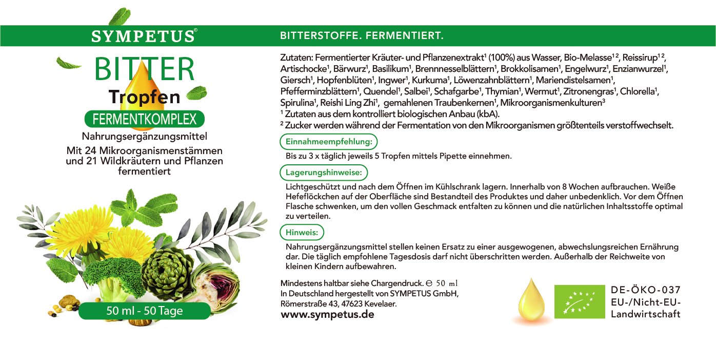 SYMPETUS BITTER ORGANIC Drops - 50 ml