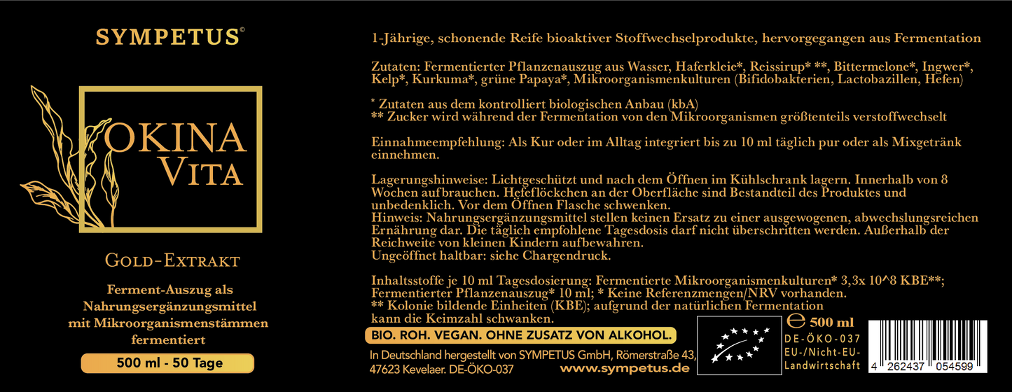 SYMPETUS OkinaVita Gold-Extrakt Ferment 1jährig gereift - 500 ml