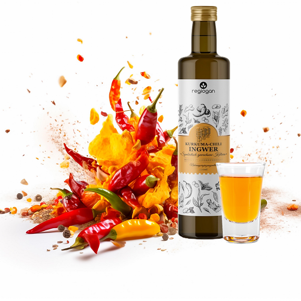 regiogan KURKUMA-CHILI-INGWER rohes Ferment BIO 500 ml