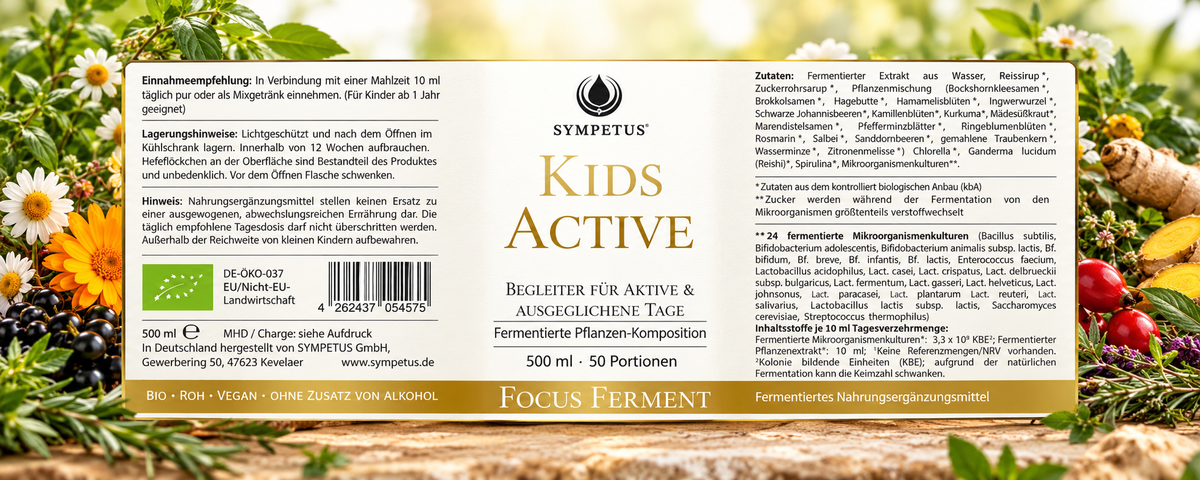 SYMPETUS KIDS ACTIVE Focus-Ferment BIO 500 ml