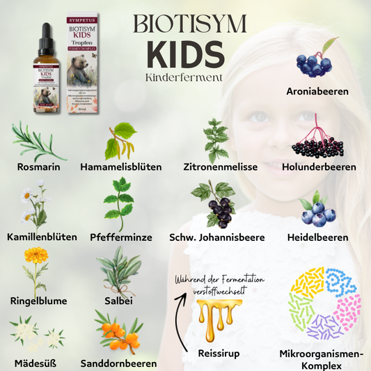 SYMPETUS BIOTISYM KIDS GOUTTES COMPLEXE FERMENTAIRE bio - Flacon en verre de 50 ml avec pipette