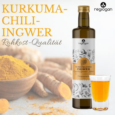 regiogan KURKUMA-CHILI-INGWER rohes Ferment BIO 500 ml