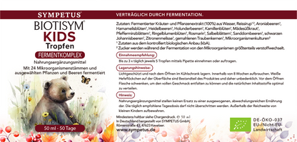 SYMPETUS BIOTISYM KIDS Drops ORGANIC Children's Ferment