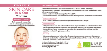 SYMPETUS SKIN CARE IN&amp;OUT Drops Nutricosmetics ORGANIC - 50 ml