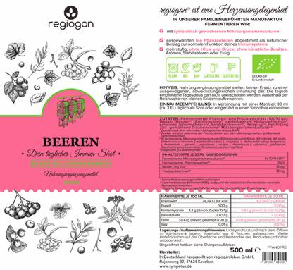 regiogan BERRY plant ferment ORGANIC - 500 ml
