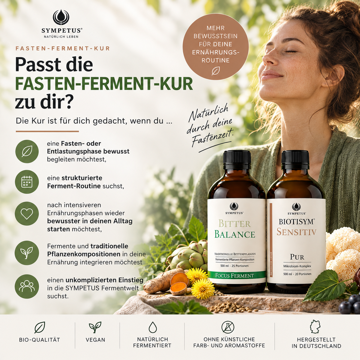 SYMPETUS Fasten-Fermente Kur Paket: Mikrobiotische Fastenkur