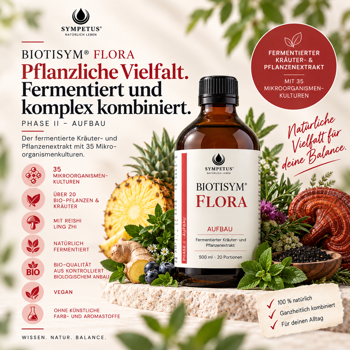 SYMPETUS BIOTISYM FLORA Mikrobiom-Kur-System BIO - 500 ml