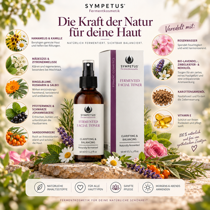 SYMPETUS FERMENTED FACIAL TONER Spray Fermentkosmetik, frische Naturkosmetik 50 ml