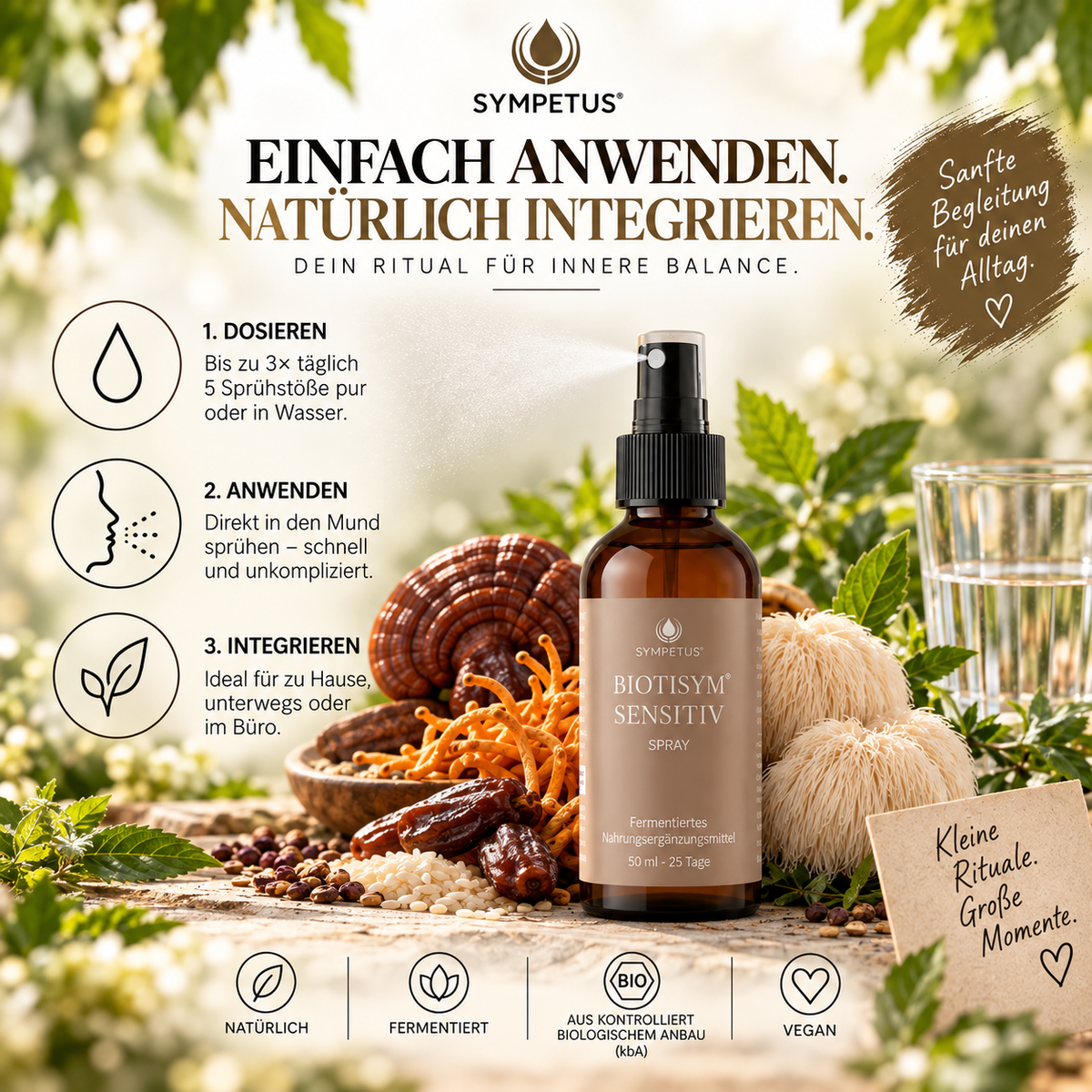 SYMPETUS BIOTISYM SENSITIVE Spray ORGANIC Medicinal Mushrooms