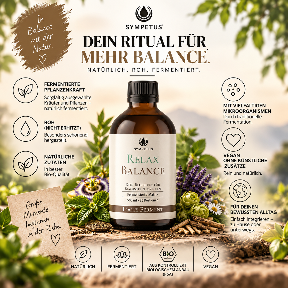 SYMPETUS RELAX BALANCE  Focus-Ferment BIO - 500 ml