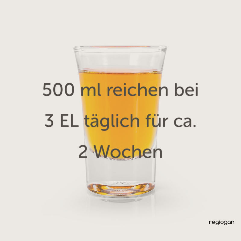 regiogan BITTER MILD rohes bio Pflanzenferment - 500 ml Glasflasche